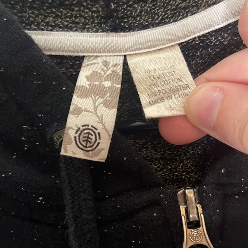 Element Vintage Y2K Zip Up Speckled Hoodie Size Large - Picture 5 of 7